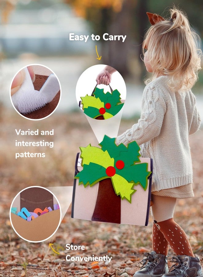 CHEFAN Letter Tree, Coconut Tree Alphabet Bag for Early Education Storytelling, Felt Story Board Set Props from The Childhood Favorite Book, Felt Board for Wall Teaching Home Classroom Play - Image 3